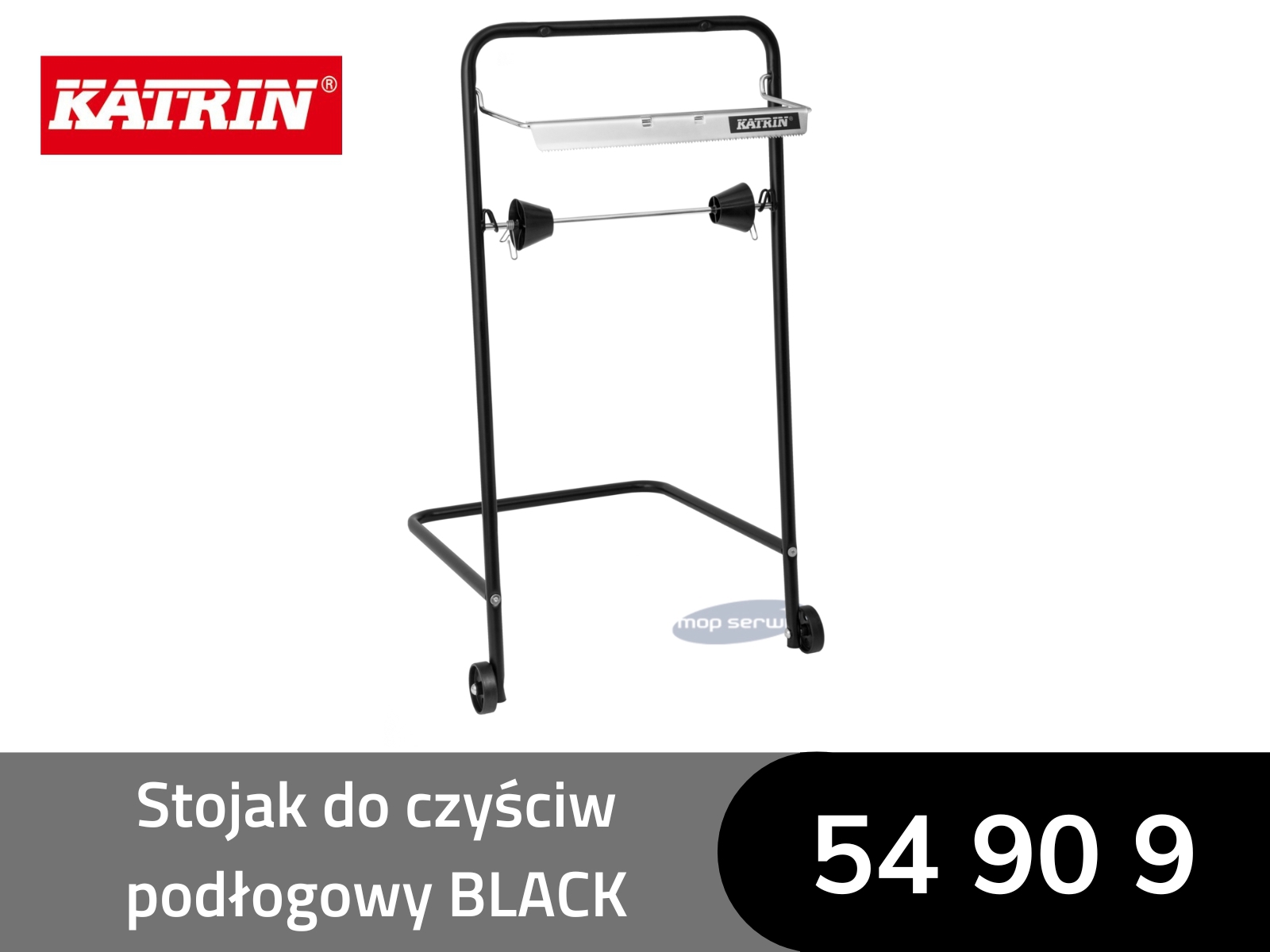 Stojak do czyściw podłogowy KATRIN 54909 BLACK